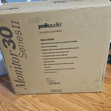 Polk Audio Monitor 30 Series II Bookshelf Speaker Pair Home Audio Speakers