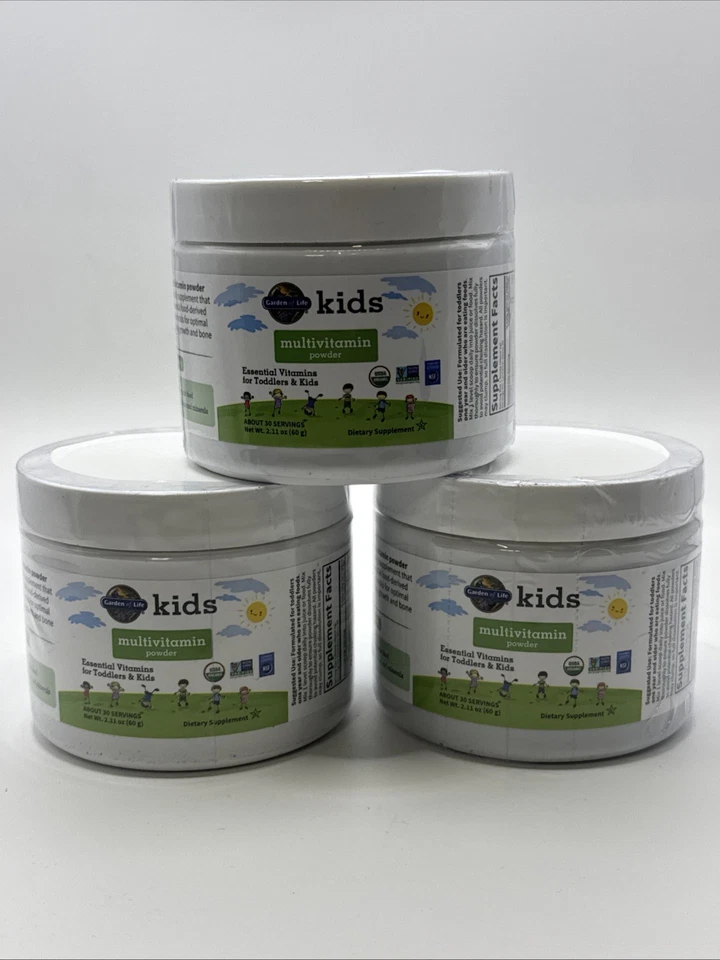Lote de 3 Polvos Multivitamínicos Garden Of Life Kids 2.11oz Exp 12/2026 Foto 2 de 4