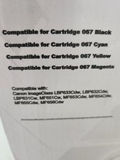 067 Toner Cartridge Set 4 Pack Compatible for Canon 067 067H Color ImageCLASS...
