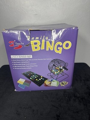 Yuanhe Bingo 6 Inch Rotary Cage Set, Cards, Numbered Balls, Chips