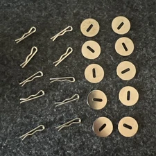Uniform Button Toggles + Washers - 10 of Each - Waterbury - New!!! NOS!!!