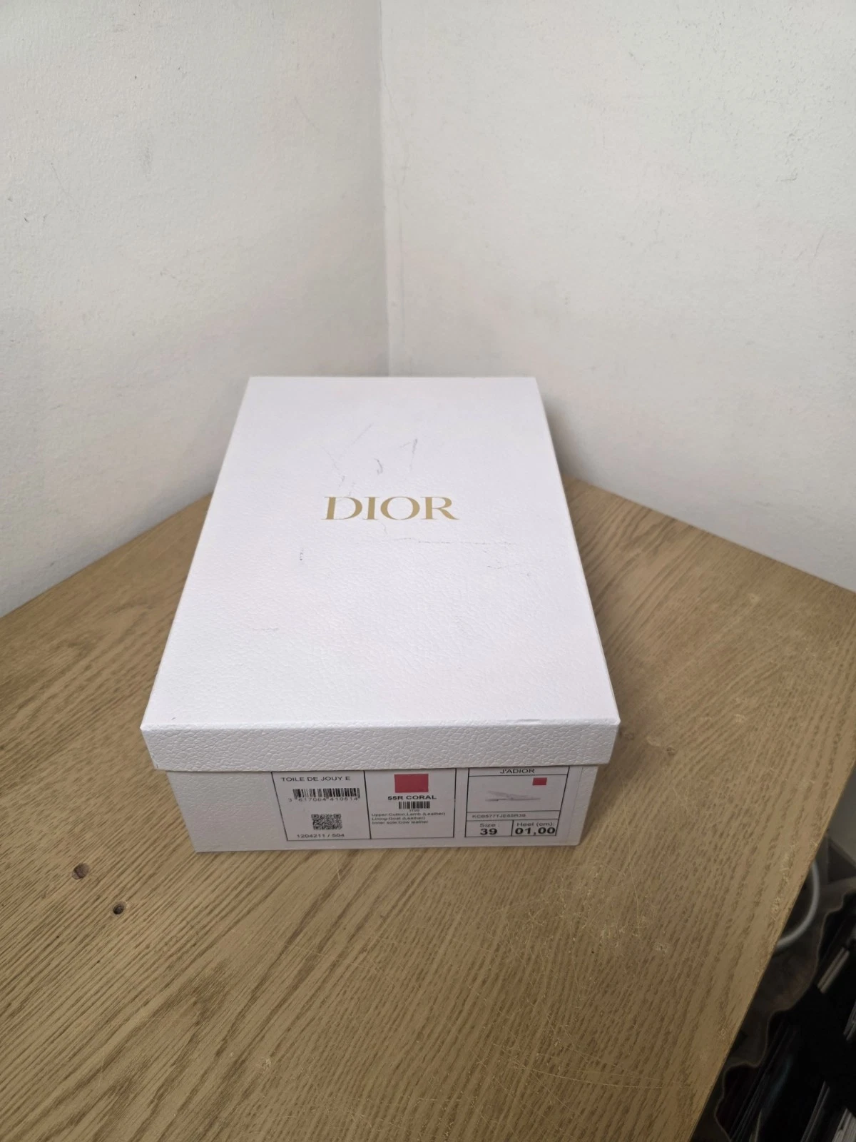 Chaussures Dior boîte vide papier de soie pointure 39 31 cm 19 cm 11 cm