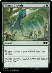 Titanic Growth (191) Wilds of Eldraine Foil