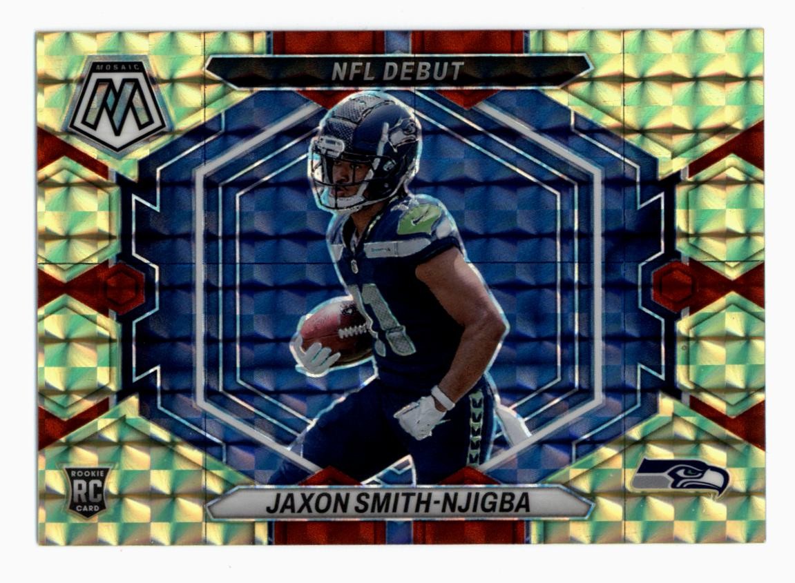 2023 Panini Mosaic NFL Debut Choice Red Yellow Jaxon Smith-Njigba Rookie 12/80