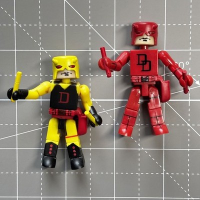Marvel Minimates Series 1 Daredevil Red & Yellow Set Lot Loose Figures 2003