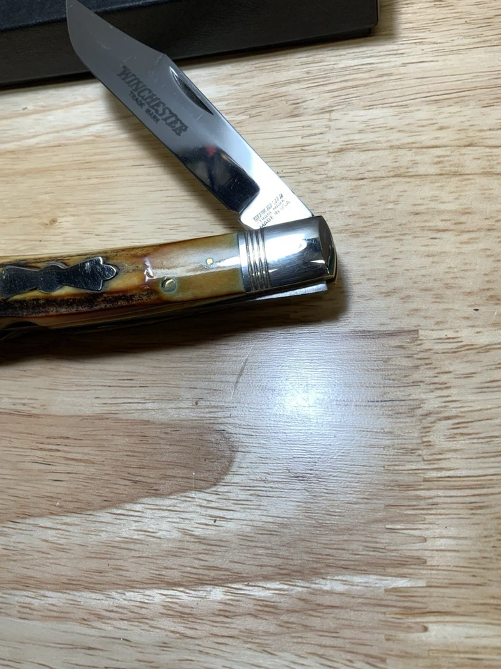 WINCHESTER USA”1989” Awesome Gnarly Stag Banana #1950 Trapper - Image 3 of 4