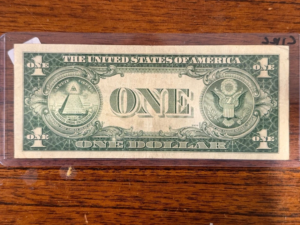 Fancy Serial Silver Certificate Bill 1935F Series Q34740047I 3 Pairs - Image 3 of 3