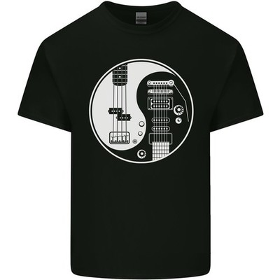 Gitarre Ying Yang Gitarrist Elektrische Bass Kinder T-Shirt