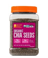 BetterBody Foods Organic Chia Seeds, 2.0 lb, 30 Servings