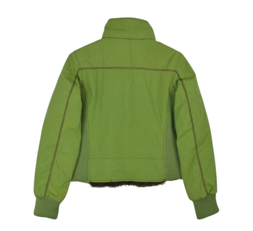 Vintage Y2K Miss Sixty Faux Fur Lined Full Zip Womens Jacket Size L Large - Image 3 of 4