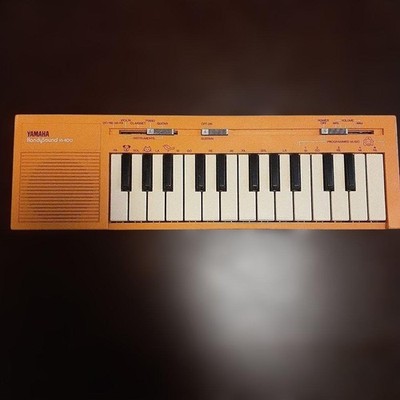 Yamaha HS-400 HandySound Keyboard Vintage Orange Synth Electronic getestet 100V
