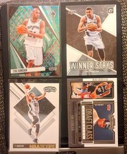 2023-24 Panini Phoenix Tim Duncan Teal Lazer Refractor Card Lot Of 4