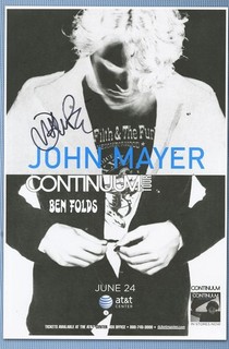 John Mayer signed autographed concert poster