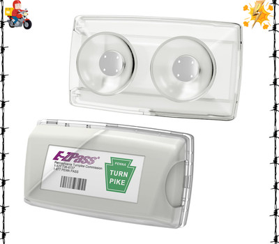 Ez Pass Holder Clear 1 Pack - Super Strong Suction Cups for Windshield, Toll Pas