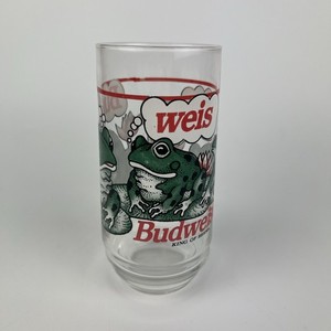 1995 Budweiser Frogs Trio Pint Glass Vintage Beer Advertising