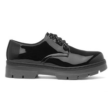 Lilley Womens Shoes Black Adults Ladies Lace Up Chunky School Smart Formal SIZE