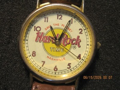 Vintage Hard Rock Cafe NASHVILLE  Wrist Watch Leather Strap