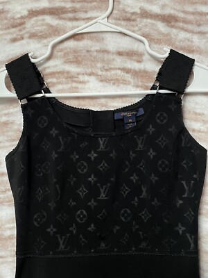 Louis Vuitton Black Monogram Fitted Mini Dress FR34 | eBay