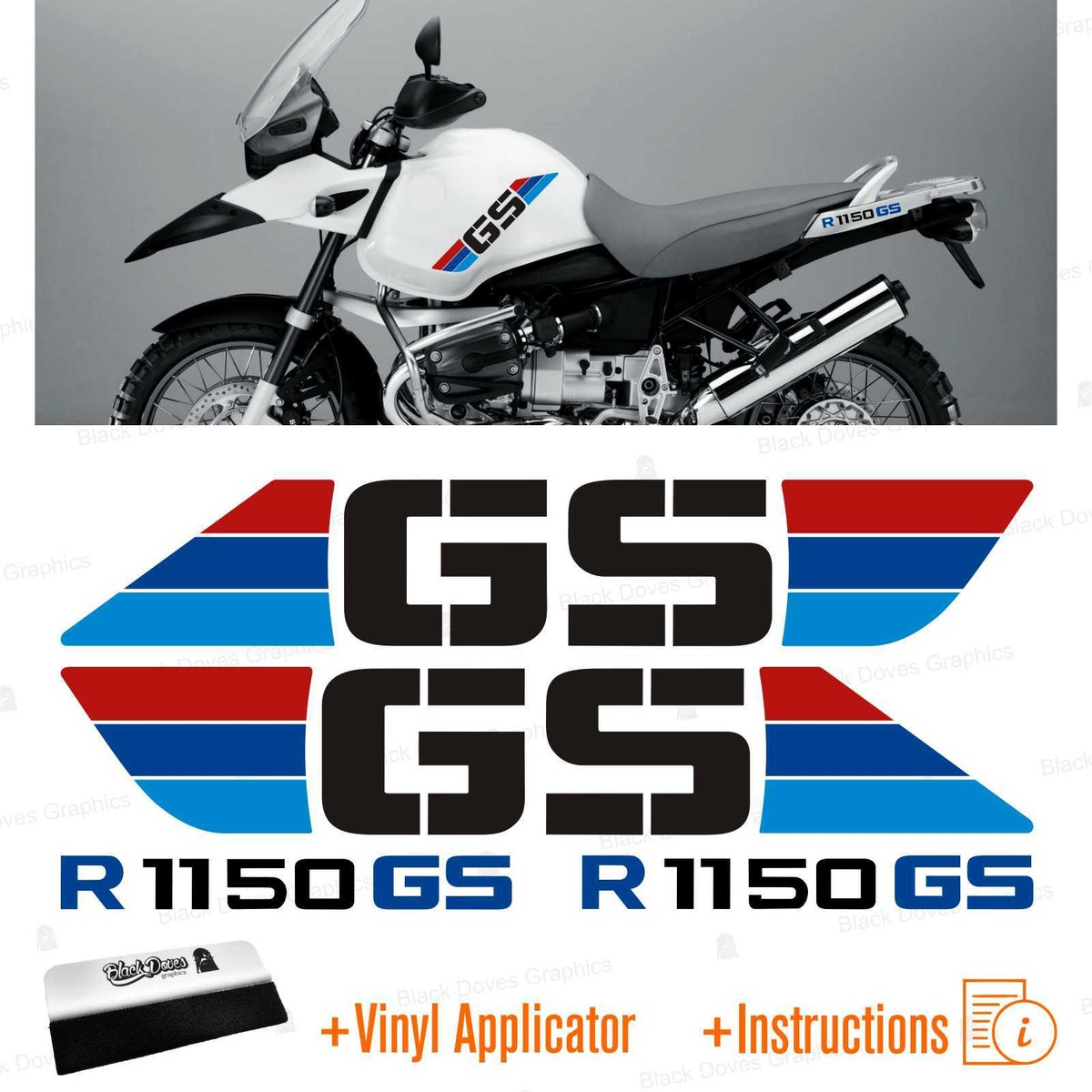 adesivi fianchetti compatibili con BMW R 1150 GS Adventure