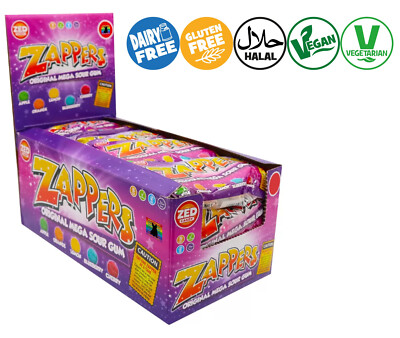 Zed Candy BIG SOUR ZAPPERS VEGAN Bubble Gum Sweets Retro | eBay
