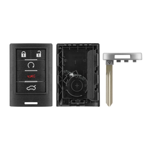 For 2008 2009 2010 2011 Cadillac DTS CTS STS Key Fob Remote Shell Case 5 Buttons - Foto 4 di 10