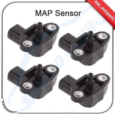 Fit For Mercedes-Benz SLS AMG 13-14 Manifold Absolute Pressure MAP Sensor 4pcs
