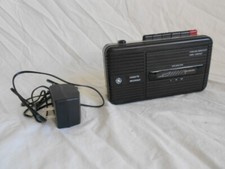 GE Cassette Voice RECORDER Model 3-5301B w Speakers Battery Adapter Operated