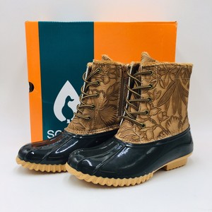 womens duck boots with zipper