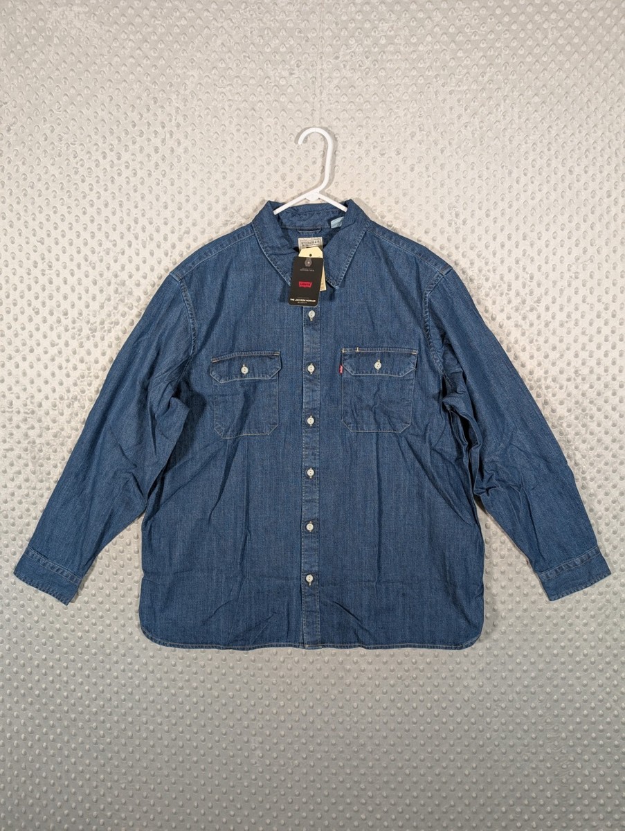 Levi's Jackson Worker Shirt Men's XL Relaxed Fit Denim Blue Button