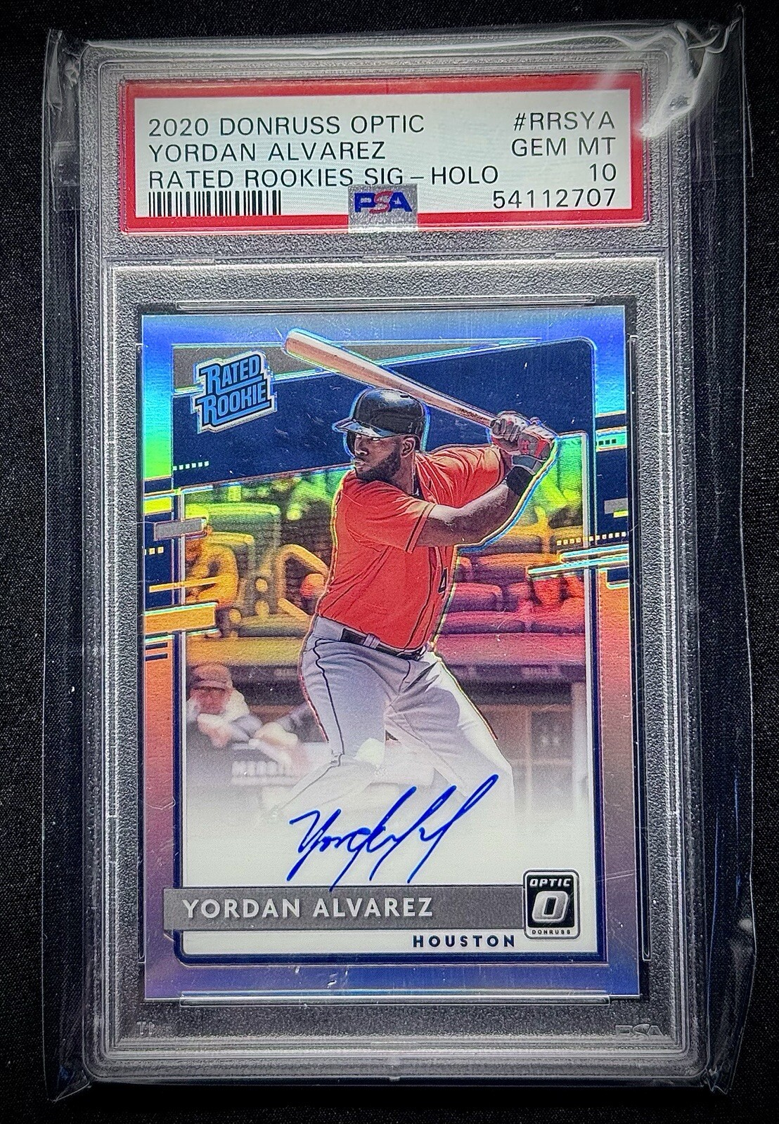 Yordan Alvarez 2020 Donruss Optic HOLOGRAM Rated Rookie AUTO PSA 10 GEM 💎