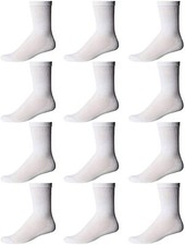 180 PK Yacht  Smith Kids Premium Cotton Crew Socks White 6-8 - Boys Crew Sock