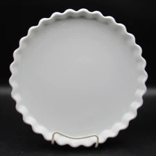 Tradition 11" Tart Dish, CNP France, Fluted Edge, Solid White Bakeware, Quiche