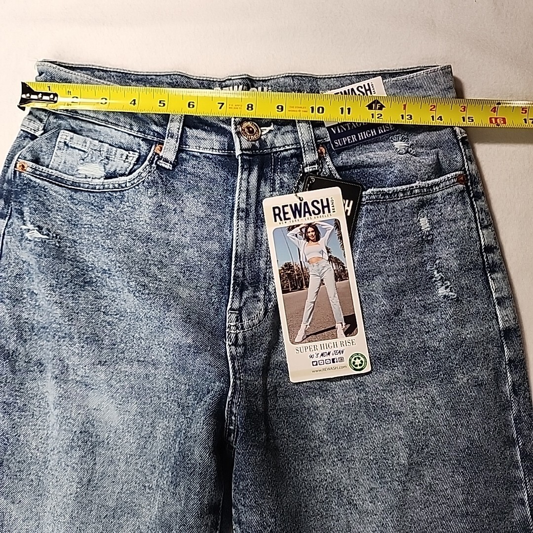 Rewash 90s Mom Jeans Super High Rise Size 5/27 Vintage Steretch Tappered Leg