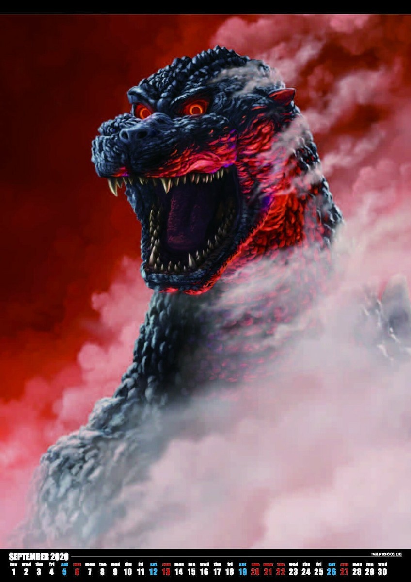 GODZILLA 【L】 Godzilla Calendar 2020 Yuji Kaida limited rare (A3 size; 297×420mm