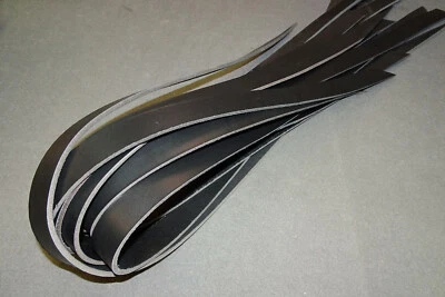 TEAM BEUST - LEATHERPROFESSIONALS ≈ 10 m x 20 mm Lederriemen Riemen Gürtelriemen zugfest schwarz ≈ 3 - 3,5 mm