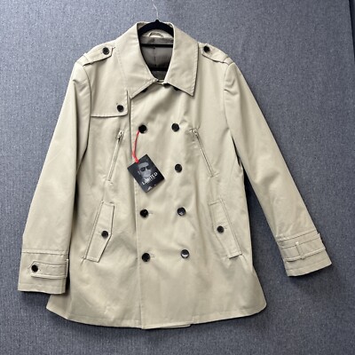 Marks Spencer mens jacket size XL double breasted pea short