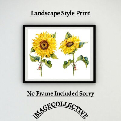 SONNENBLUME A4 DRUCK BILD POSTER WANDBILD WOHNDEKO UNGERAHMT GESCHENK NEU
