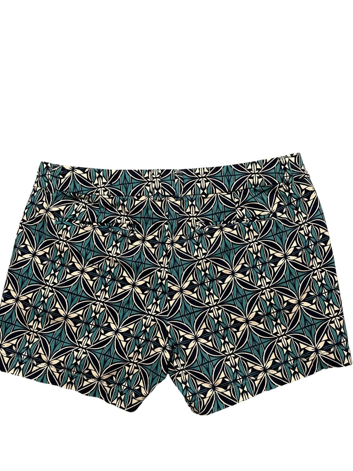 STYLUS Blue and White Printed Shorts Zip Fly Pockets 100% Cotton Women’s Size 8 - Image 2 of 4