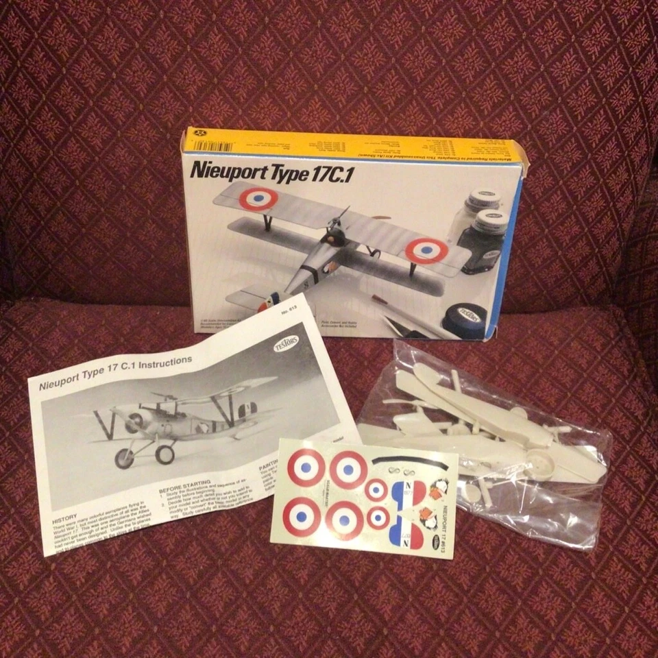 Vintage Testors #613 NIEUPORT TYPE 17C.1 1/48 Scale Plastic Model Kit - Image 3 of 4