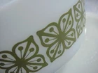 2 Vintage Pyrex (Verde) AUTUMN FLORAL Square Flowers Casserole Dishes 472 473