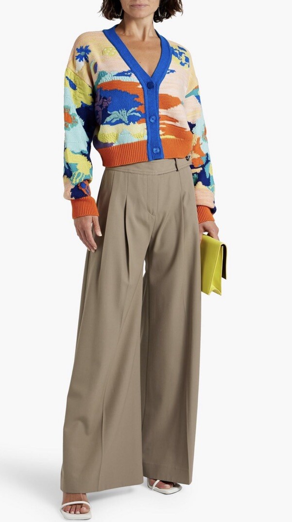 Stella McCartney The Beatles Get Back Cropped Embroidered Intarsia