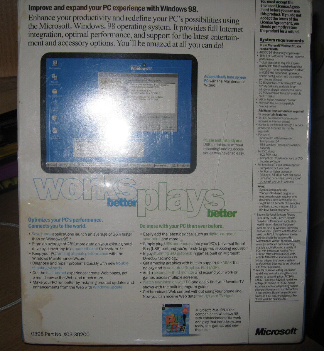 Vintage Microsoft Windows 98 Upgrade *SEALED* New Big Box PC Vintage Microsoft Windows 98 Upgrade *SEALED* New Big Box PC