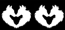 Wolf Dog Love Pair Vinyl Decal Car Truck Window Tumbler Laptop Tablet Notebook