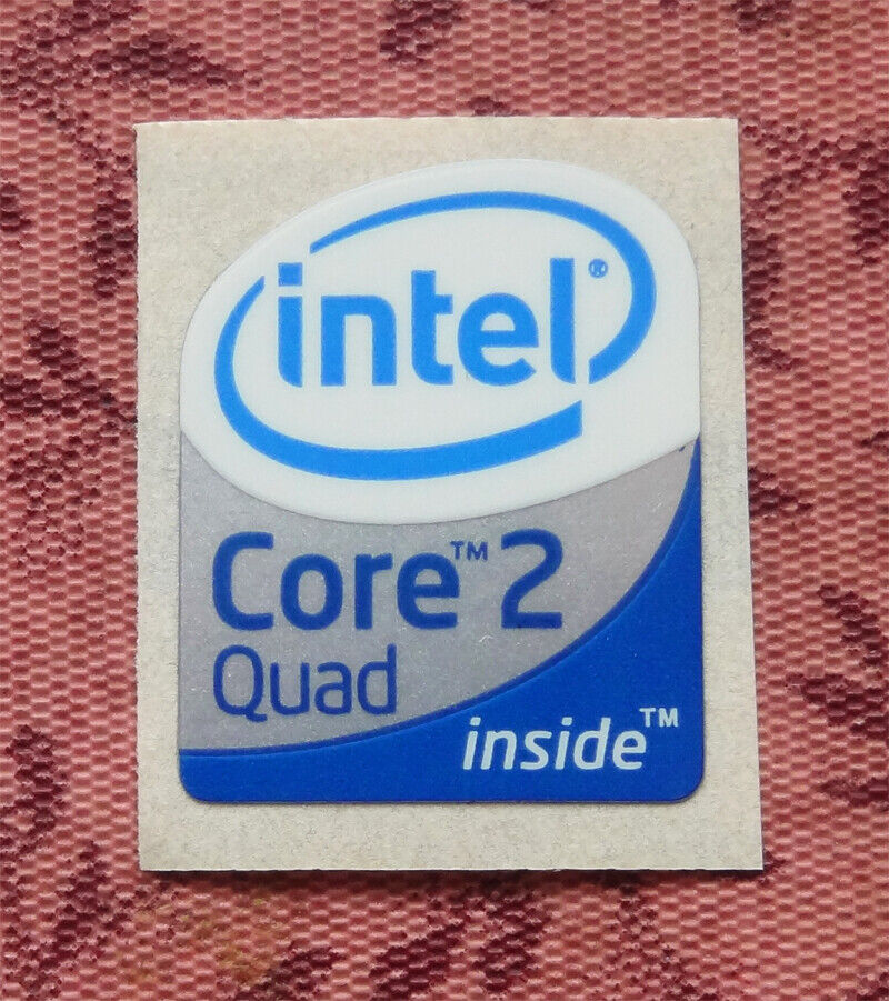 Vrijwel Rodeo ongebruikt Intel Core 2 Quad Inside Sticker 19 x 23.5mm White Top Case Badge For  Desktop | eBay