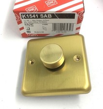MK ALBANY PLUS SATIN BRASS 1G 1 WAY ROTARY DIMMER K1541 SAB 