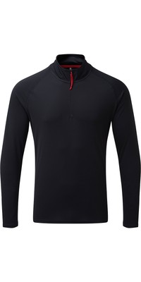 Gill Mens UV Tec Zip Neck Top Navy