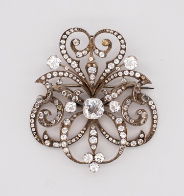 Magnifique Broche Ancienne époque Édouardienne / Géorgienne Revival - Bleue - Occasion