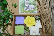 Coffret cadeaux : lot de 4 savons au lait d'ânesse Bio, Bell 'ânesse, Neuf  CF2