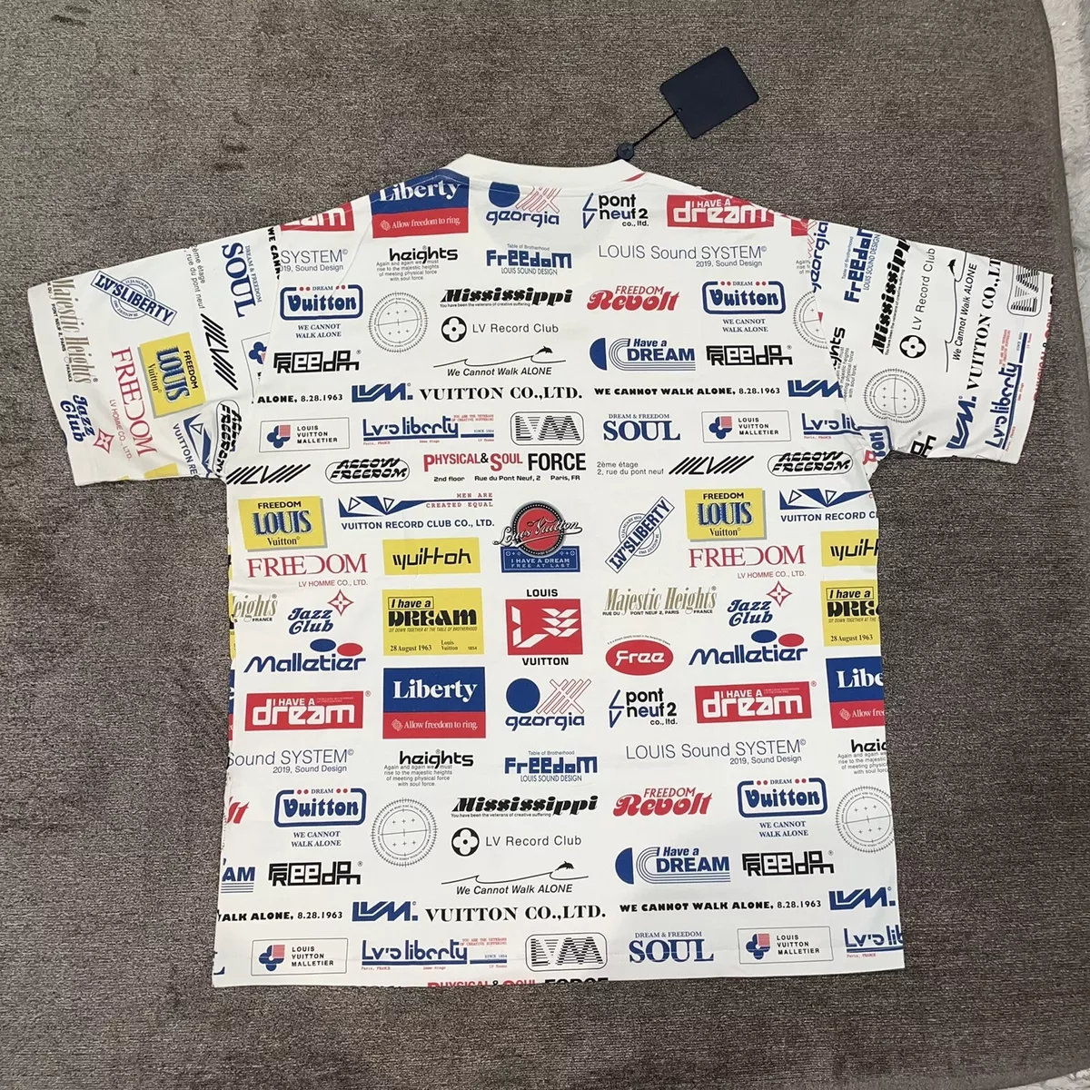 Louis Vuitton All Over Logos Printed T Shirt - Size XXL | eBay