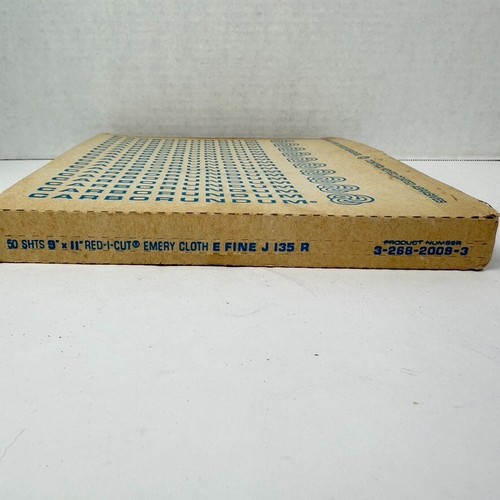 CARBORUNDUM Abrasive RED-I-CUT Emery Cloth E FINE GRIT 9"X11" - 41 Sheets USA - Picture 4 of 7